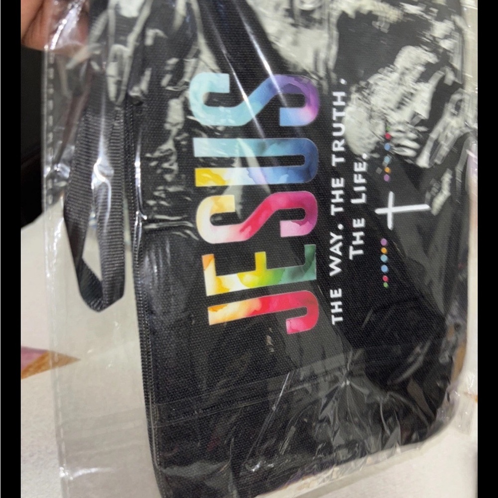 Black Pouch /Wristlet with Colorful JESUS - NWT - Picture 4 of 4